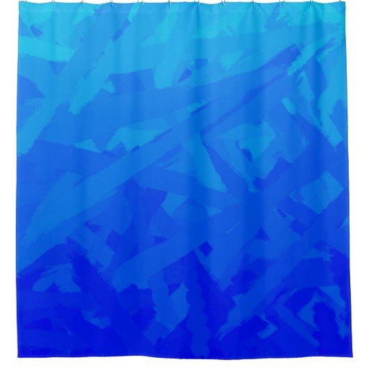 Blauw verloop Abstract Douchegordijn (Voorkant)