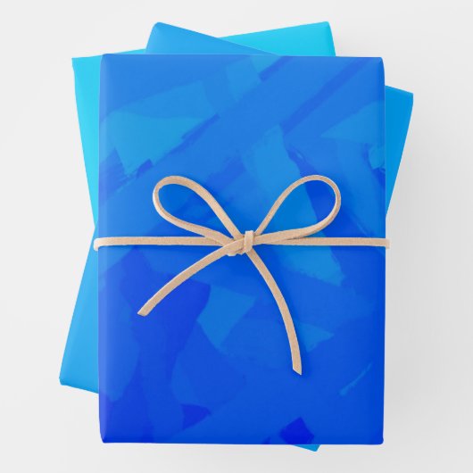 Blauw verloop Abstract Inpakpapier Vel (In situ)