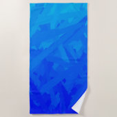 Blauw verloop Abstract Strandlaken (Voorkant)