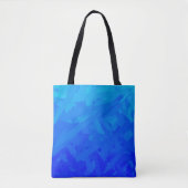 Blauw verloop Abstract Tote Bag (Voorkant)