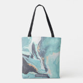 Blauw verloop Abstract Tote Bag (Achterkant)