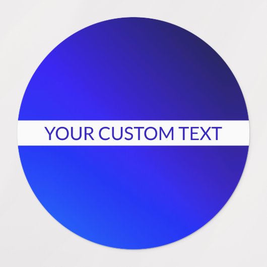 Blauw verloop en bewerkbare tekst op witte streep labels (Design 2)