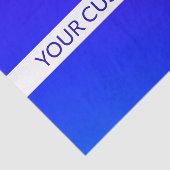 Blauw verloop en bewerkbare tekst op witte streep tissuepapier (Detail)