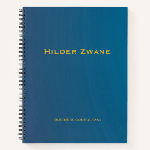 Blauw verloop gewoon bedrijf notitieboek