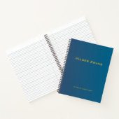 Blauw verloop gewoon bedrijf notitieboek (Binnen)