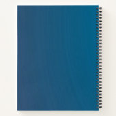 Blauw verloop gewoon bedrijf notitieboek (Achterkant)