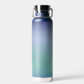 Blauw verloop met Fancy tekstvernieuwing Waterfles (Achterkant)