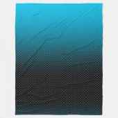 Blauw verloop met kleine stippen fleece deken (Voorkant)