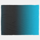 Blauw verloop met kleine stippen fleece deken (Voorkant (Horizontaal))