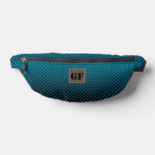 Blauw verloop met kleine stippen heuptasje (Liggend)