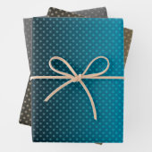Blauw verloop met kleine stippen inpakpapier vel (In situ)