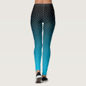 Blauw verloop met kleine stippen leggings (Achterkant)