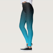 Blauw verloop met kleine stippen leggings (Links)