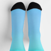 Blauw verloop sokken met zwart en wit gestreepte (Top)