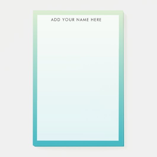 Blauw verloop Transparant Post-it® Notes (Voorkant)