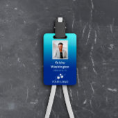 Blauw verloop Uw Logo medewerker-ID toevoegen Badge