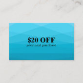 Blauw verloop veelhoekig visitekaartje (Voorkant)