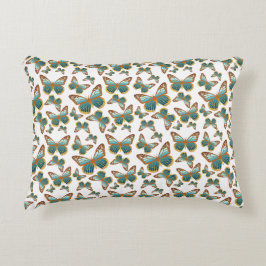 Blauw verloop vlinderpatroon accent kussen