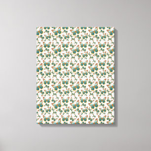 Blauw verloop vlinderpatroon canvas afdruk