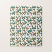 Blauw verloop vlinderpatroon legpuzzel (Verticaal)