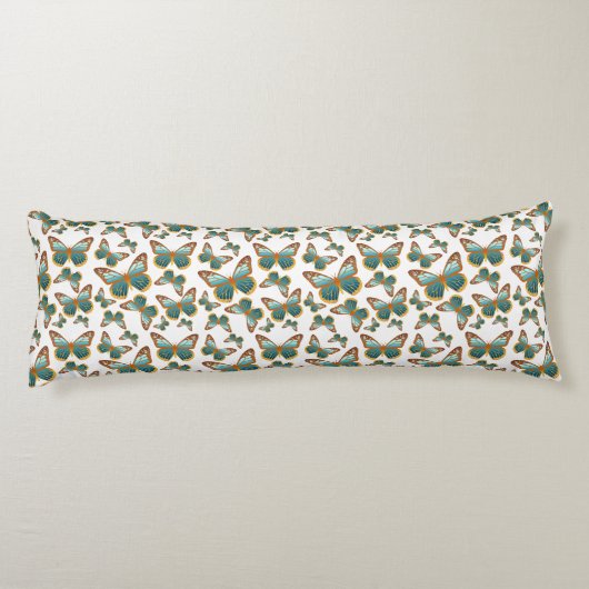 Blauw verloop vlinderpatroon lichaamskussen (Achterkant)