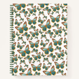 Blauw verloop vlinderpatroon notitieboek