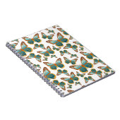 Blauw verloop vlinderpatroon notitieboek (Rechterzijde)