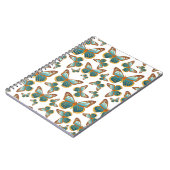 Blauw verloop vlinderpatroon notitieboek (Linkerzijde)