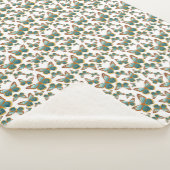 Blauw verloop vlinderpatroon sherpa deken (3/4)