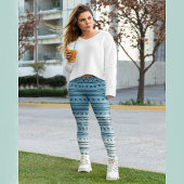 Blauw Verlopen Patroon Broek Leggings