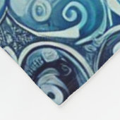 Blauw Verlopend Mandala-ontwerp 2 Fleece Deken (Hoek)