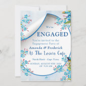 Blauw Verloving met vergeet-me-nots Kaart (Voorkant)