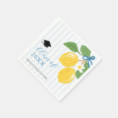 Blauw Verse Citrus Afstudeerfeest Servet (Hoek)