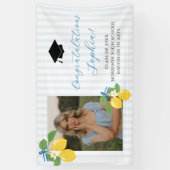 Blauw Verse Citrus Afstudeerfeest Spandoek (Verticaal)