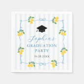 Blauw Verse Citrus Gradenfeest Servet (Voorkant)