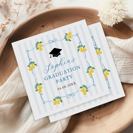 Blauw Verse Citrus Gradenfeest Servet