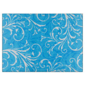 Blauw versierraad snijplank (Voorkant)