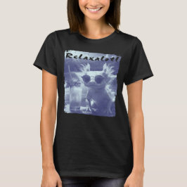 Blauw Verstoorde Relaxalotl Axolotl Dames T-shirt