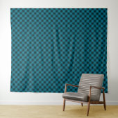 Blauw verstrengeld patroon wandkleed (In Situ (horizontaal))