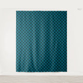 Blauw verstrengeld patroon wandkleed (Voorkant)