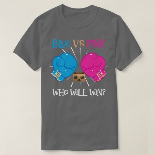 Blauw versus roze boer Geslacht onthullen ideale p T-shirt (Design voorkant)