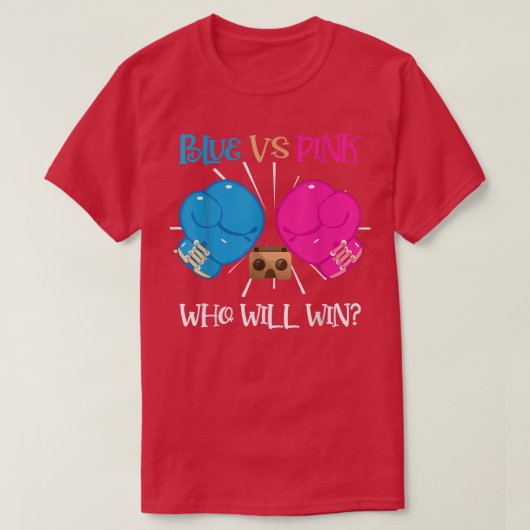 Blauw versus roze boer Geslacht onthullen ideale p T-shirt (Design voorkant)