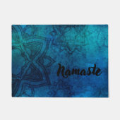 Blauw vertekend Mandala Namaste Deurmat (Voorkant)