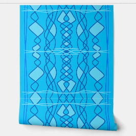 Blauw verticaal geometrisch ontwerp behang
