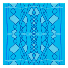 Blauw verticaal geometrisch ontwerp perfect poster