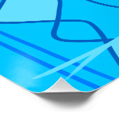 Blauw verticaal geometrisch ontwerp perfect poster (Hoek)