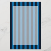 Blauw verticale strepes achtergronddecor briefpapier (Voorkant)