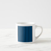 Blauw verticale strepes achtergronddecor espresso kop (Rechts)