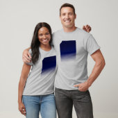 blauw vervagen t-shirt (Unisex)