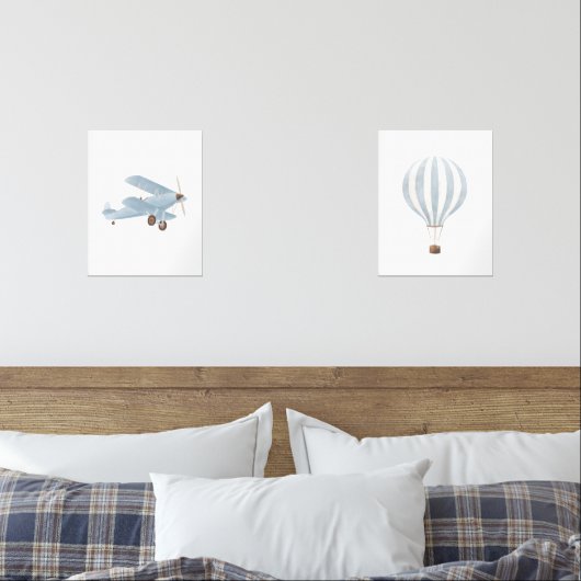 Blauw Vervoer Reizen Kinderkamer Decor Muurkunst Sets (Slaapkamer)